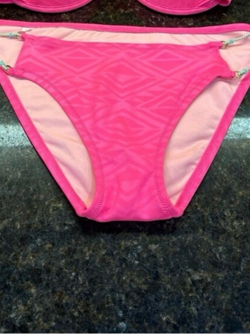 Victoria’s Secret Hot Pink Bikini Swim Bottoms Size Large NWOT